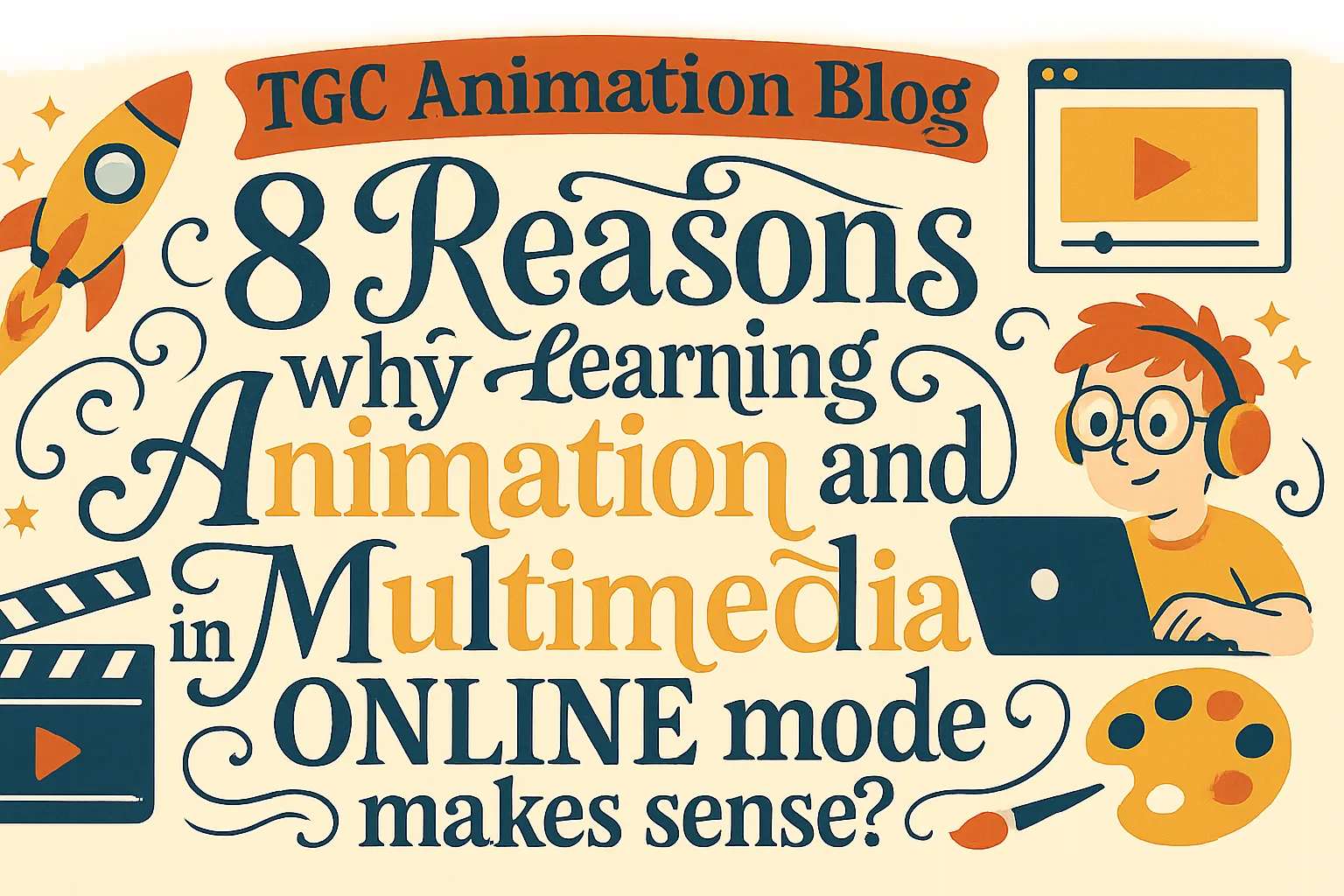 8 Reasons why learning Animation and Multimedia in ONLINE mode makes sense?